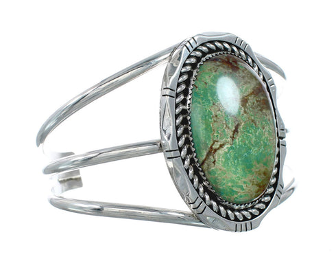 Genuine Navajo Kingman Turquoise Sterling Silver Cuff Bracelet NN20510